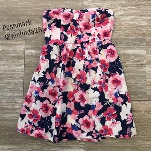 Floral Strapless Dress